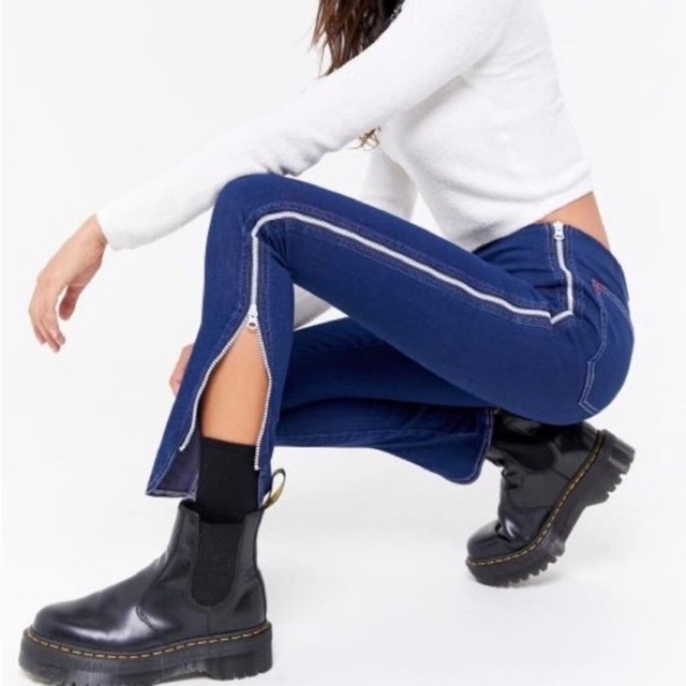Urban outfitters • BDG | Blue Vanya side zip pinup jeans •